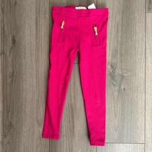 Kate Spade Pink Kids Zipper Pocket Leggings